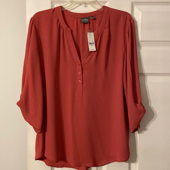 New York & Company Tops - New York Company SOHO shirt brand new with tags size L beautiful color